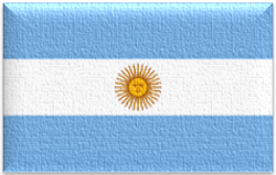 Flag 7 Flag of Argentina with light blue white stripes and a golden sun