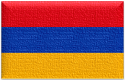 Flag 8 Flag of Armenia with horizontal red blue and orange stripes