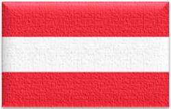 Flag 10 Flag of Austria with horizontal red white red stripes
