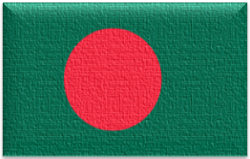 Countries Population 8 Flag of Bangladesh with red circle on green background