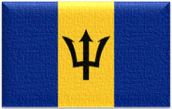 Air Quality Index By City 4 Flag of Barbados with blue gold blue stripes and trident