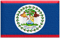 Flag 18 Flag of Belize with blue red stripes and national coat of arms