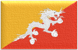 Flag 20 Flag of Bhutan with yellow orange field and white dragon
