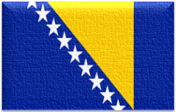 Flag 22 Flag of Bosnia and Herzegovina with blue field yellow triangle and stars
