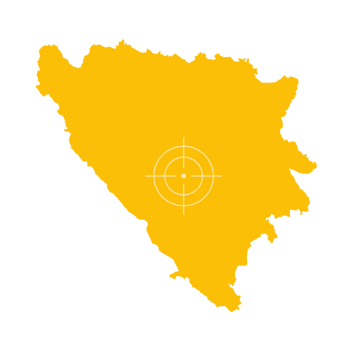 Bosnia and Herzegovina Map – Country Outline and Provinces