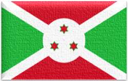 Flag 28 Flag of Burundi with red green white and three stars
