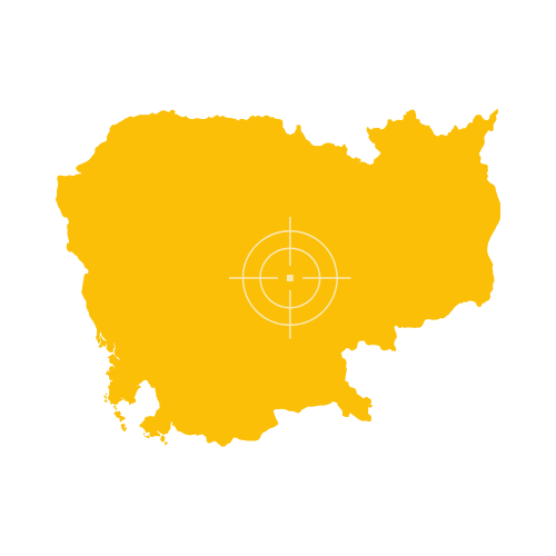 Cambodia Map – Country Outline and Provinces