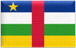 Flag 33 Flag of Central African Republic with blue white green yellow and red stripe