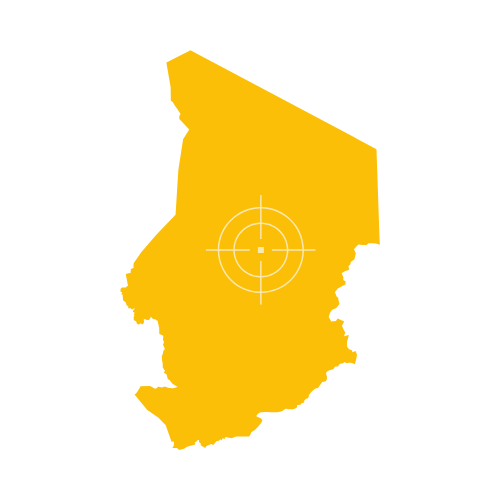 Chad Map – Country Outline and Provinces