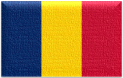 Flag 34 Flag of Chad with vertical blue yellow and red stripes