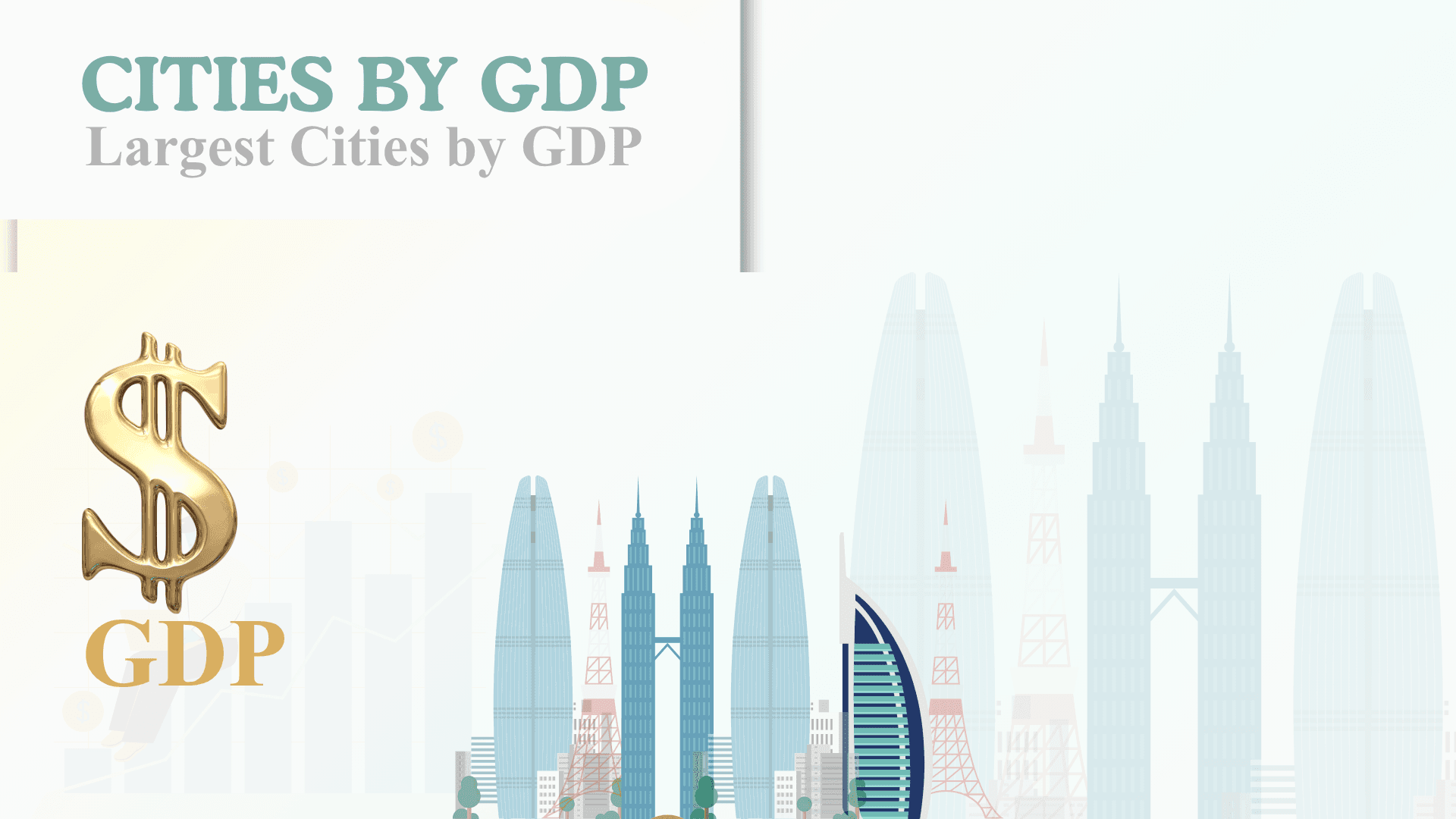 Rankerover - Global Ranking And Comparison 6 Largest Cities by GDP