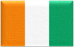 Flag 41 Flag of Côte d’Ivoire with vertical orange white and green stripes